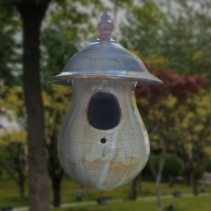 Handcrafted Stoneware Birdhouse